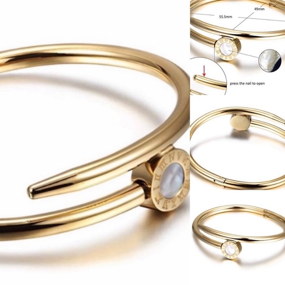 Gold Nail Cuff (Stainless Steel) - Picture 7 of 15